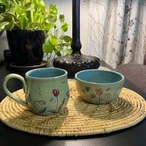Cindy Gilliland Porcelain Bowl and Mug Set